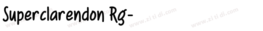 Superclarendon Rg字体转换